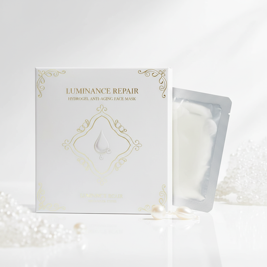 Masque hydrogel premium anti-âge blanc lait hydratant