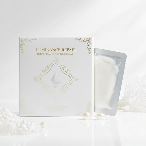 Masque hydrogel premium anti-âge blanc lait hydratant